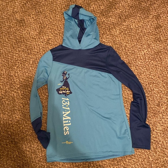 Disney Tops - RunDisney Athletic Hooded shirt